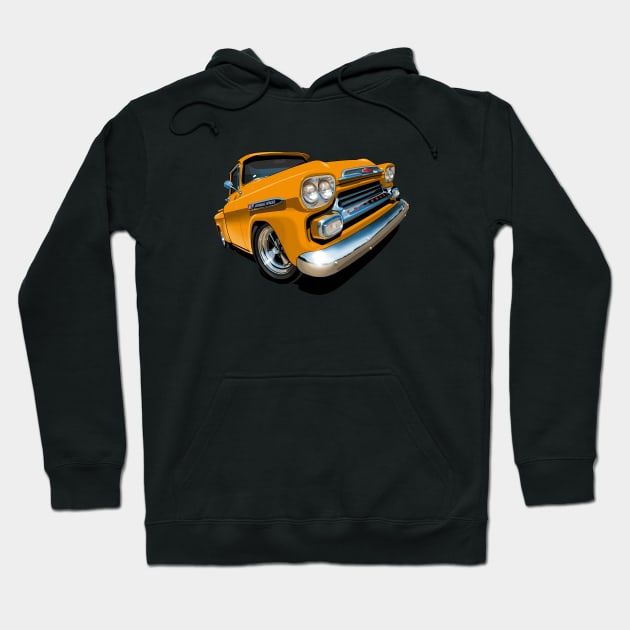 1959 Chevy Apache pick up truck Hoodie by candcretro